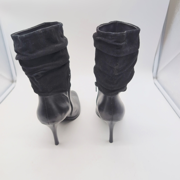 New York Transit Sz 9.5 Elegant Black Leather Women's Ankle Boots - Picture 6 of 8